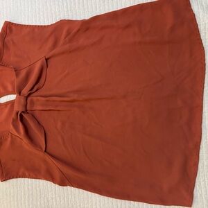 Pumpkin Orange Capsleeve Blouse